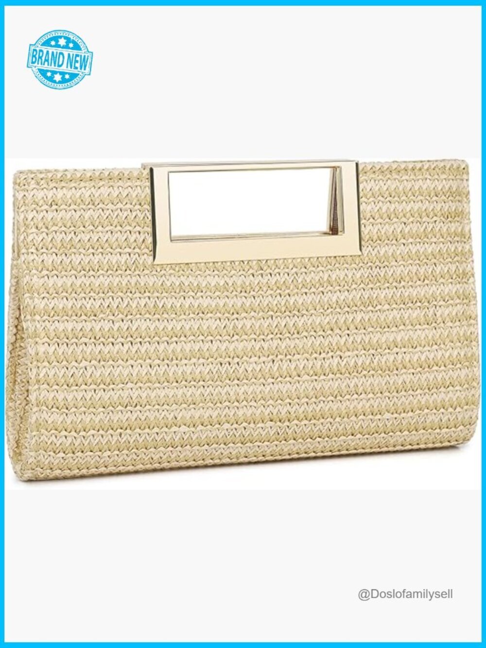 Evening Clutch Purse Women Formal Party Handbag Shoulder Chain Straw